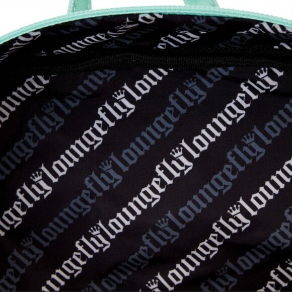 Loungefly Mickey & Minnie Date Night Diner Checkered Nylon Square Mini Backpack - Picture 4 of 7